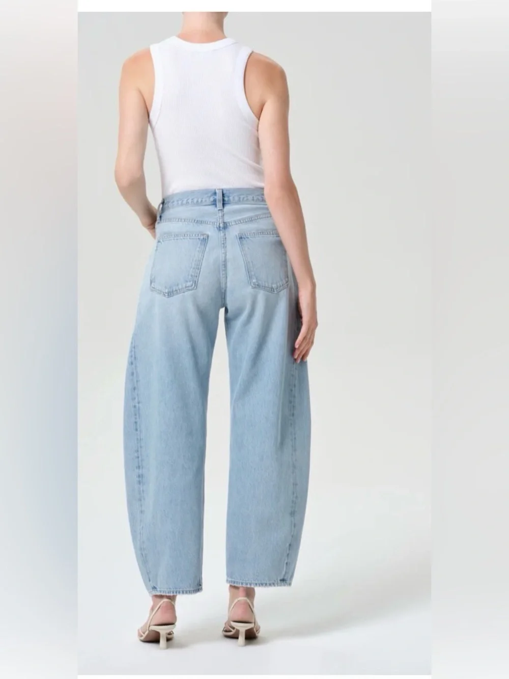 AGOLDE high rise pieces tapered Luna jeans size 24 light wash